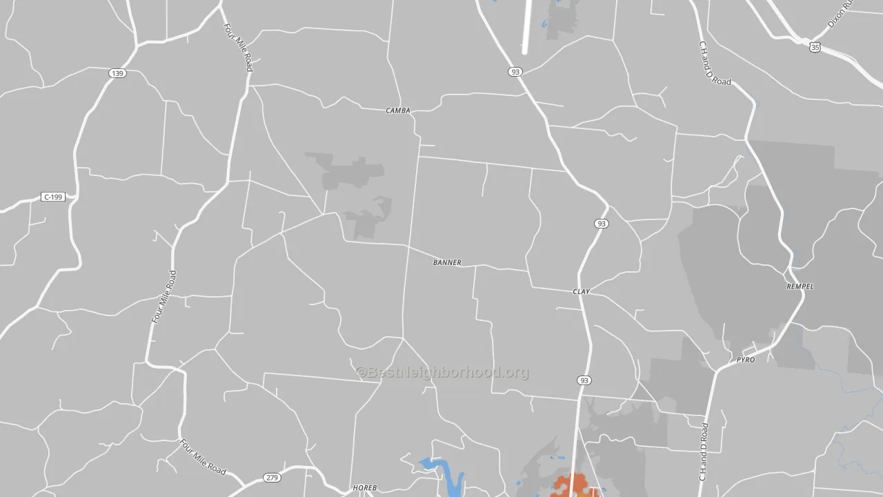 Bike Grade map of Clay, OH
