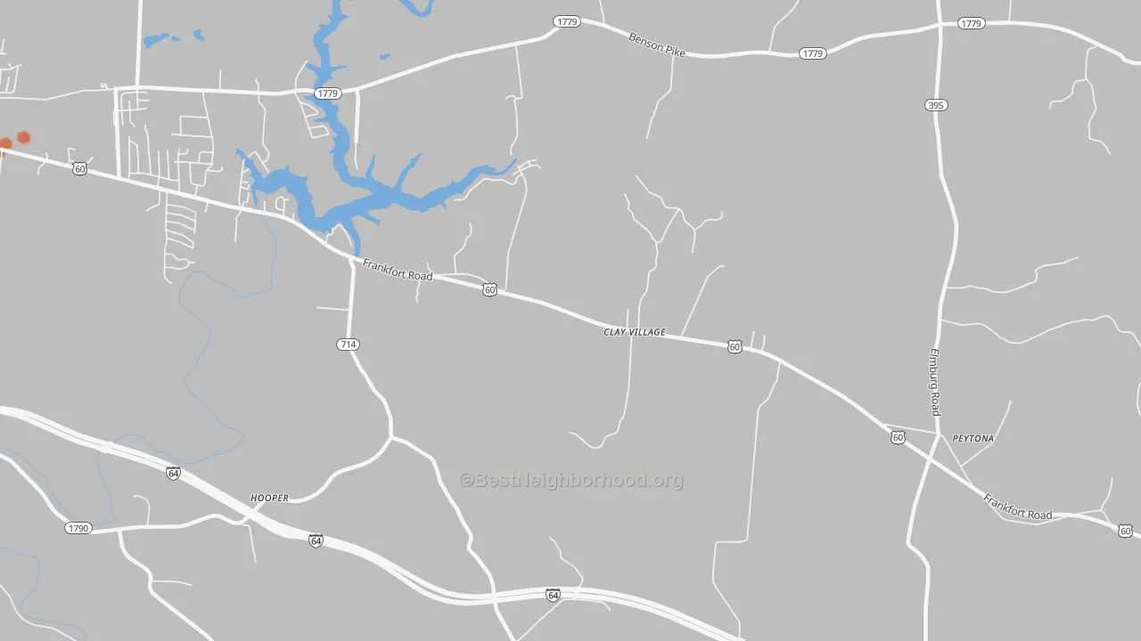 Bike Grade map of Clay Village, KY