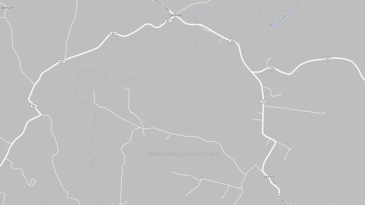 Bike Grade map of Claypool, KY
