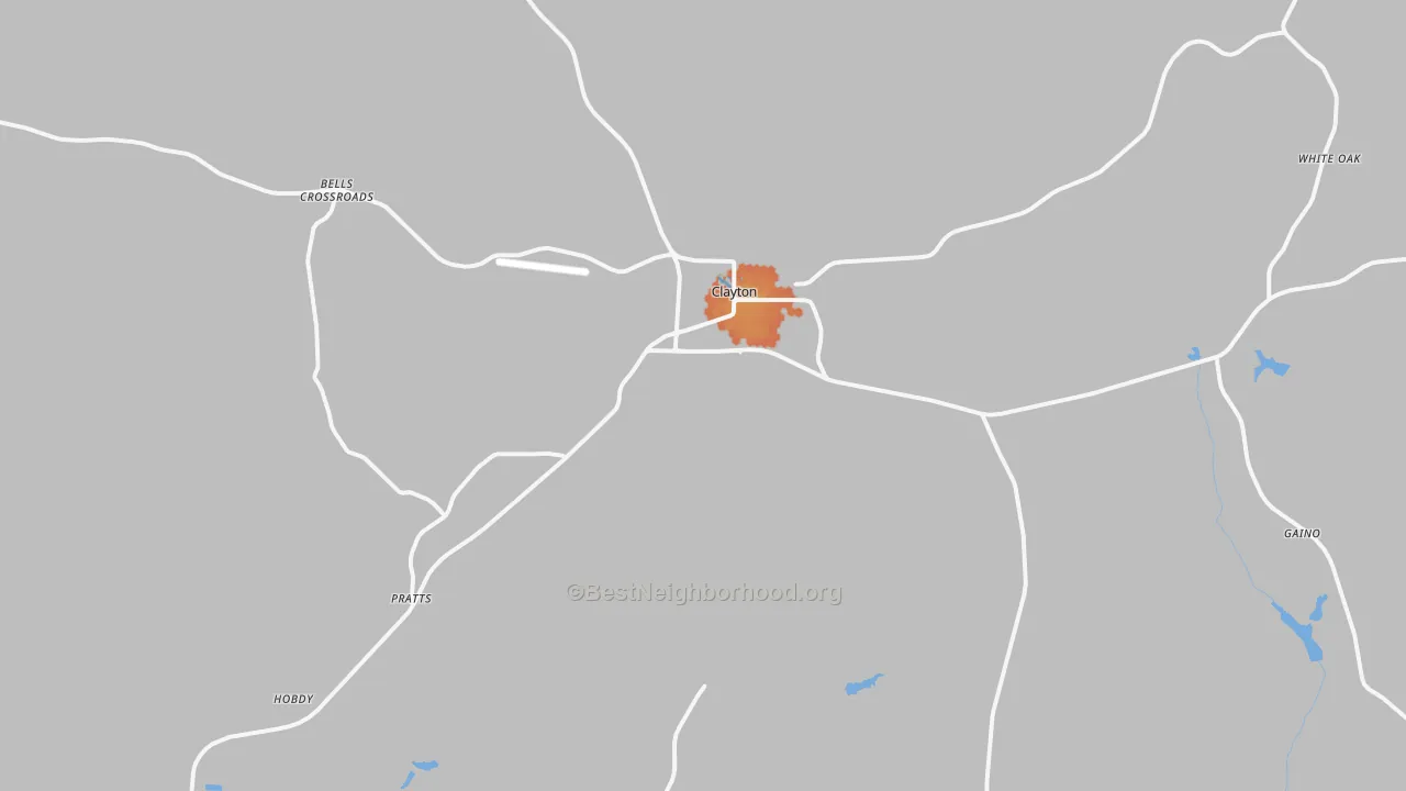 Bike Grade map of Clayton, AL