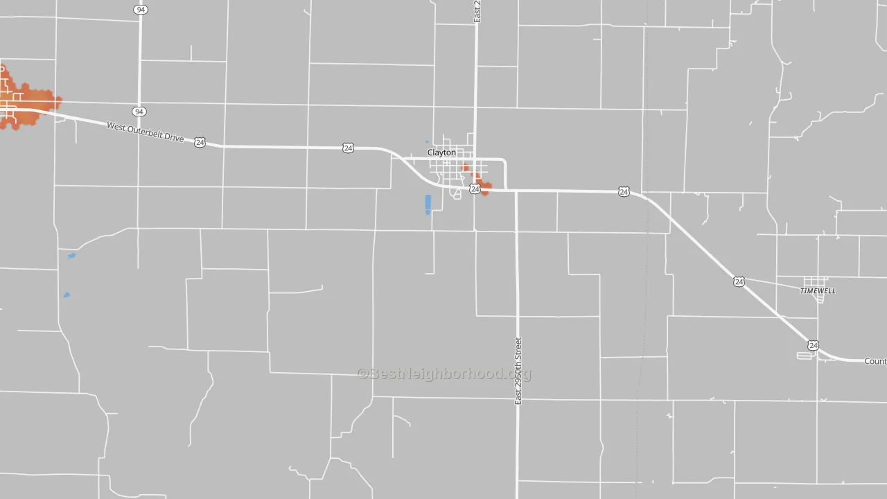 Bike Grade map of Clayton, IL