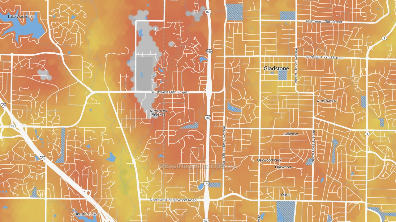 Bike Grade map of Clayton, Kansas City, MO