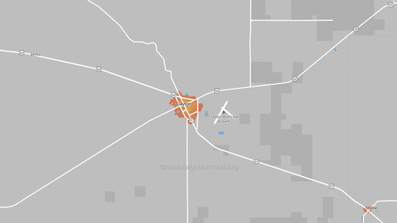 Bike Grade map of Clayton, NM