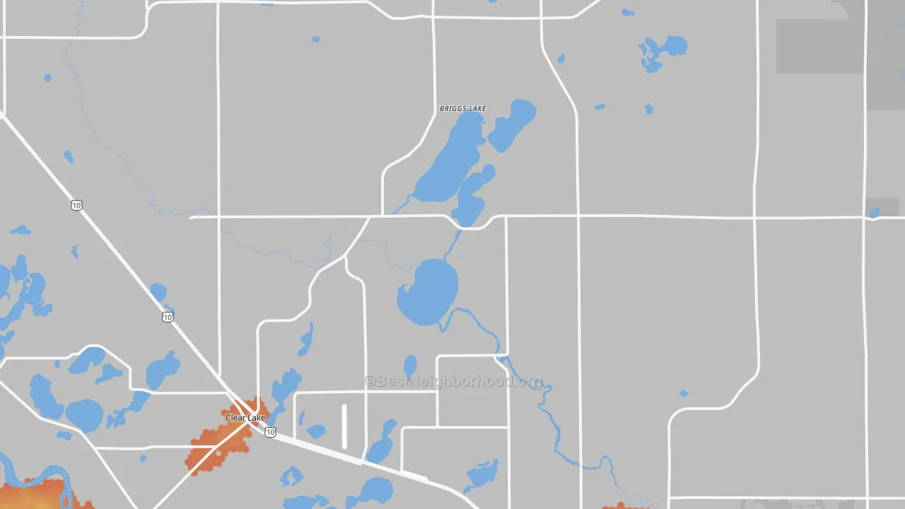 Bike Grade map of Clear Lake, MN