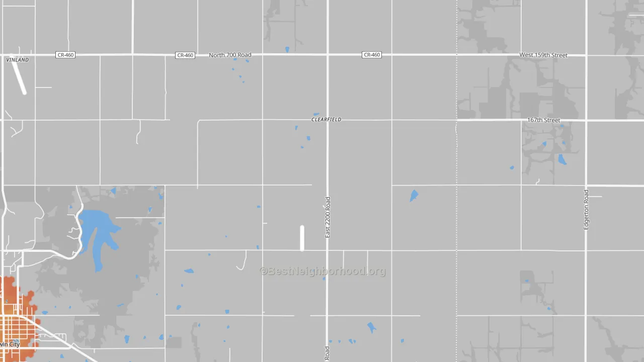 Bike Grade map of Clearfield, KS