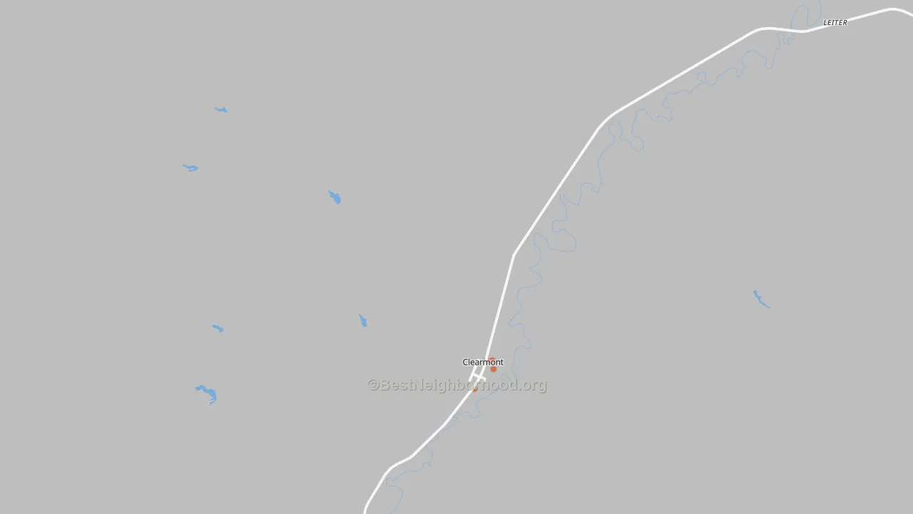 Bike Grade map of Clearmont, WY