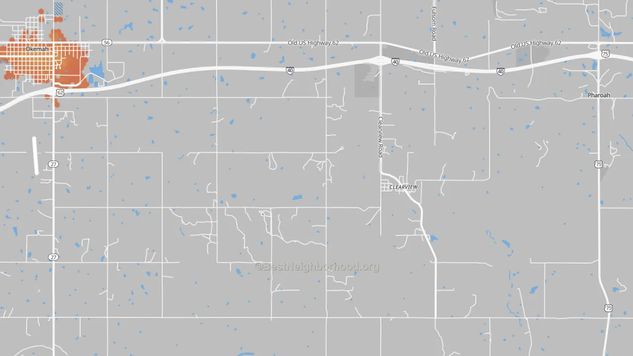 Bike Grade map of Clearview, OK