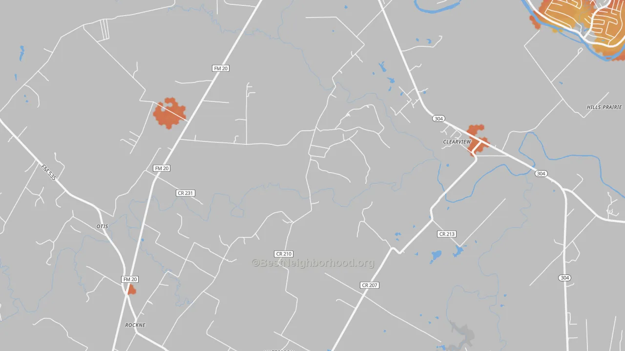 Bike Grade map of Clearview, TX