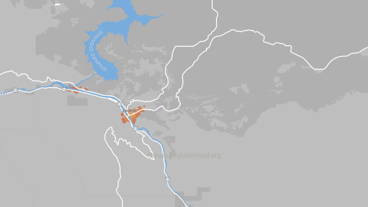 Bike Grade map of Clearwater County, ID
