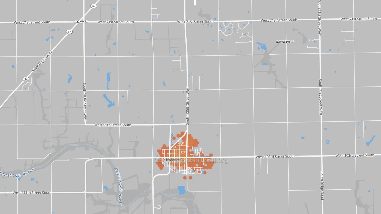 Bike Grade map of Clearwater, KS