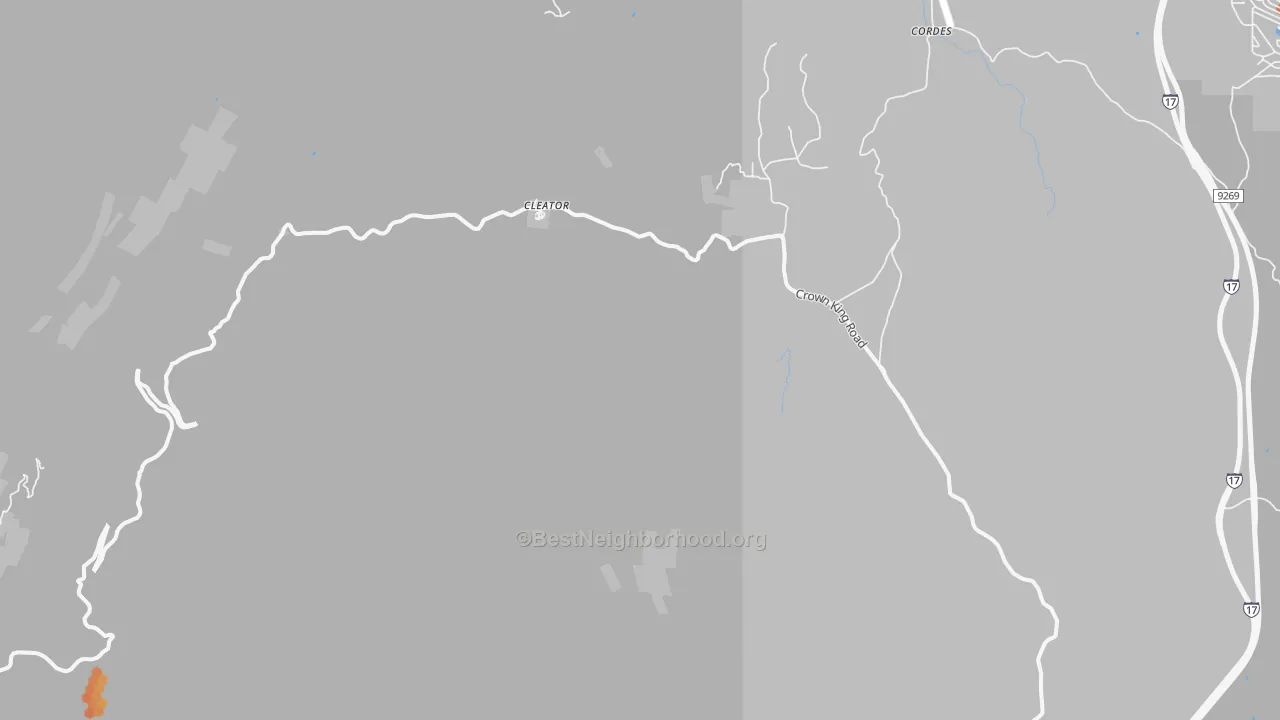 Bike Grade map of Cleator, AZ