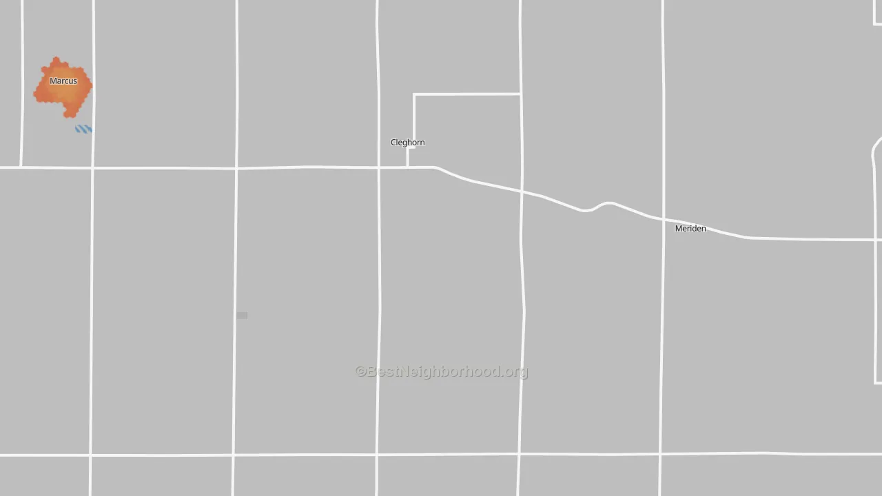 Bike Grade map of Cleghorn, IA