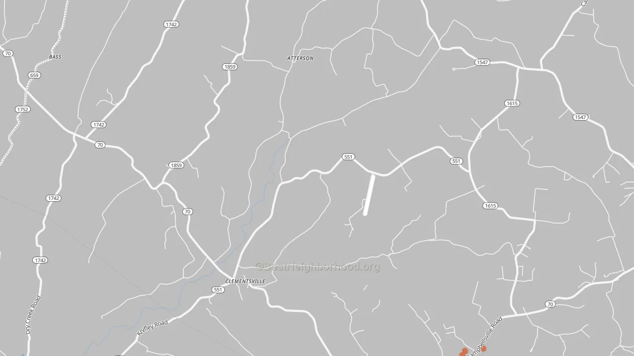 Bike Grade map of Clementsville, KY
