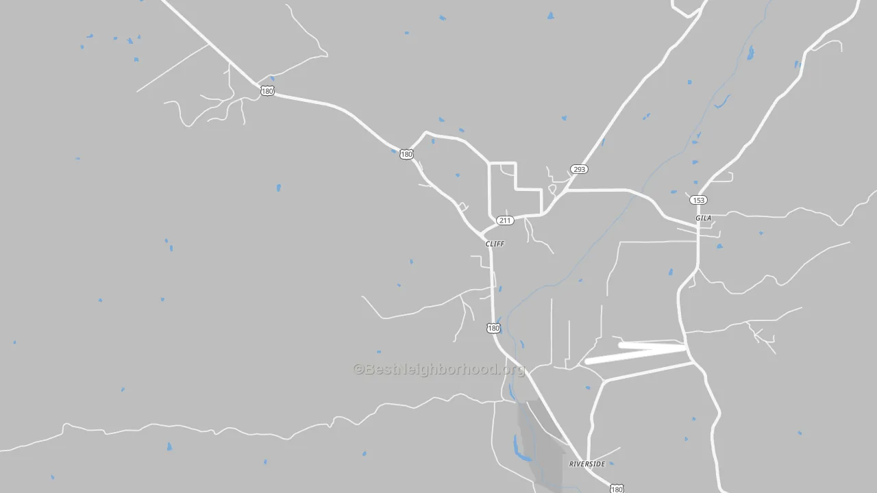 Bike Grade map of Cliff, NM