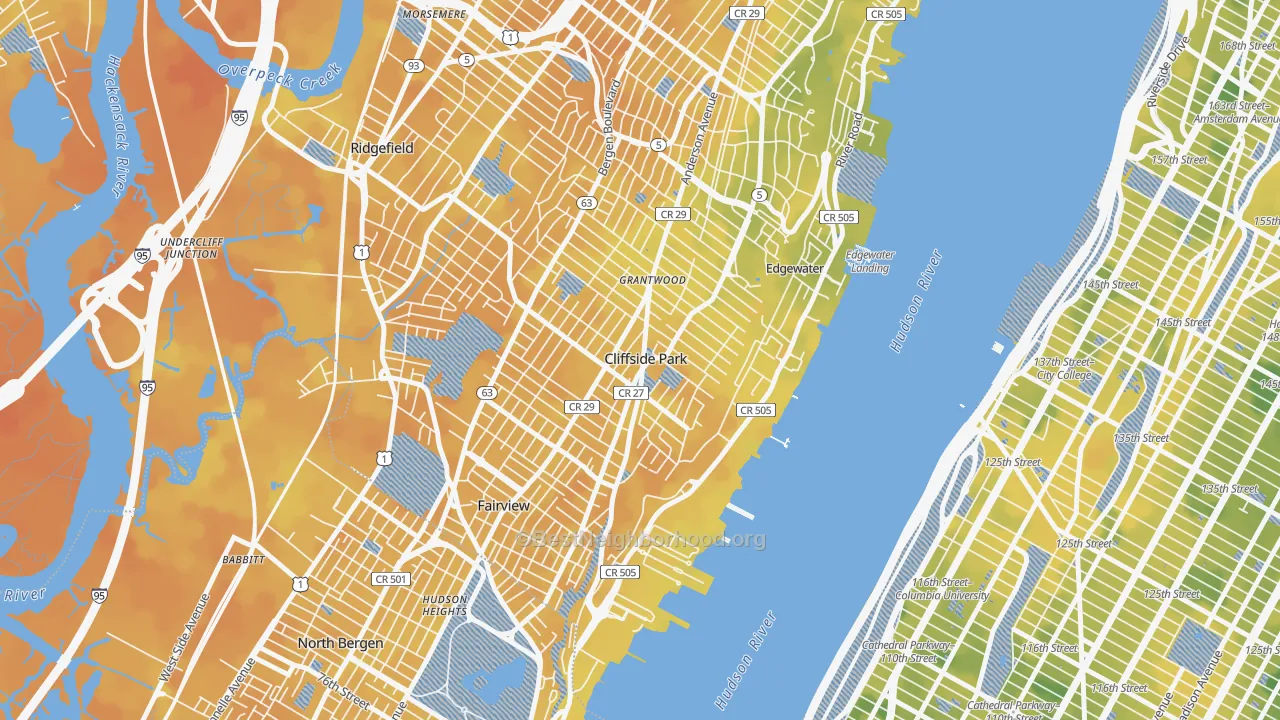 Bike Grade map of Cliffside Park, NJ