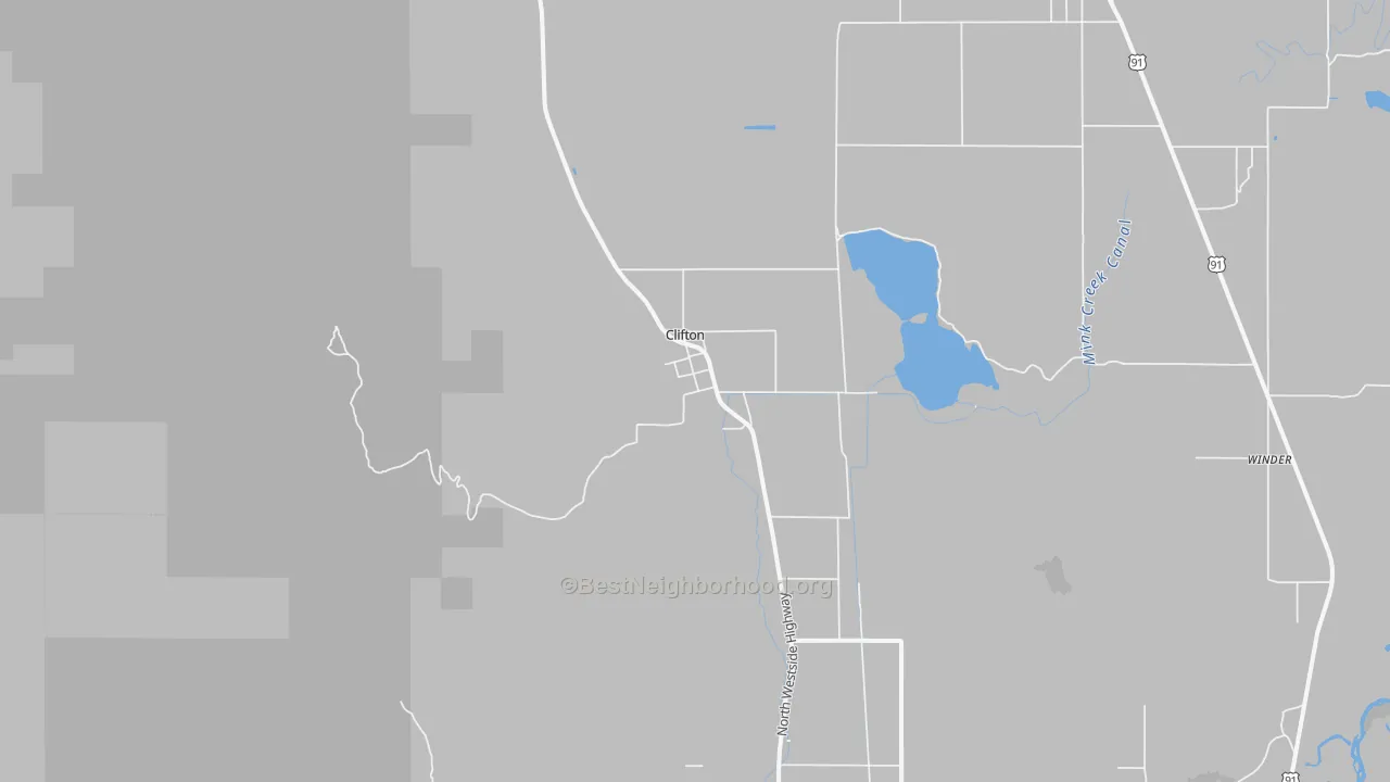 Bike Grade map of Clifton, ID