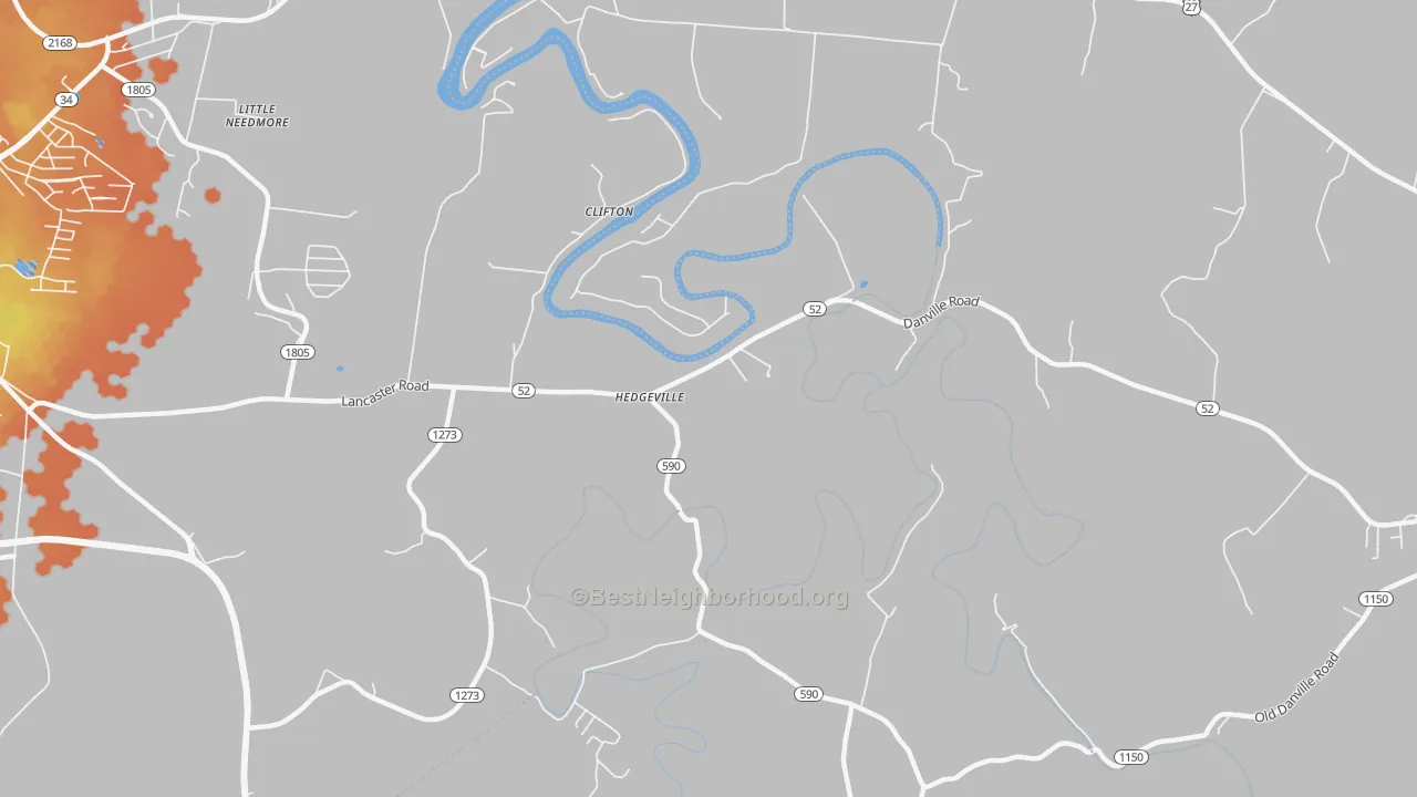 Bike Grade map of Clifton, KY