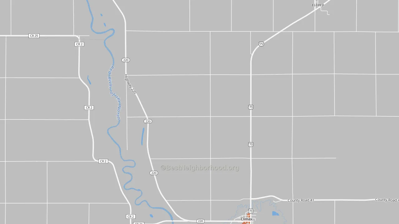 Bike Grade map of Climax, MN