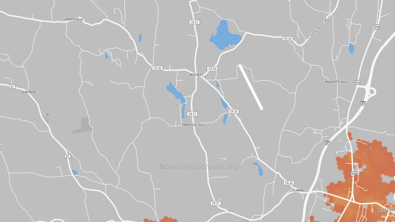 Bike Grade map of Climax, NY