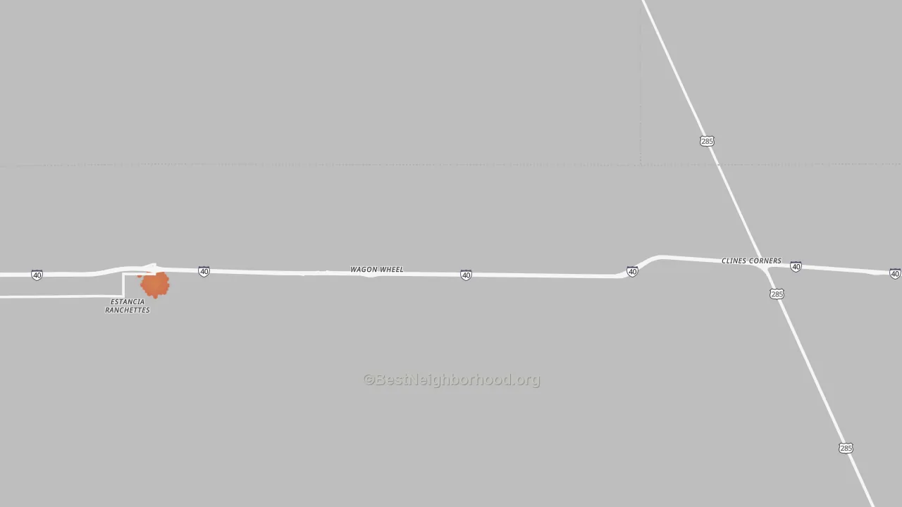 Bike Grade map of Clines Corners, NM