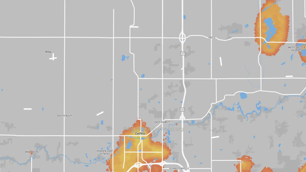 Bike Grade map of Clinton County, MI