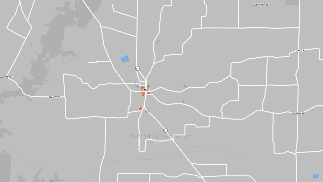Bike Grade map of Clinton, KY