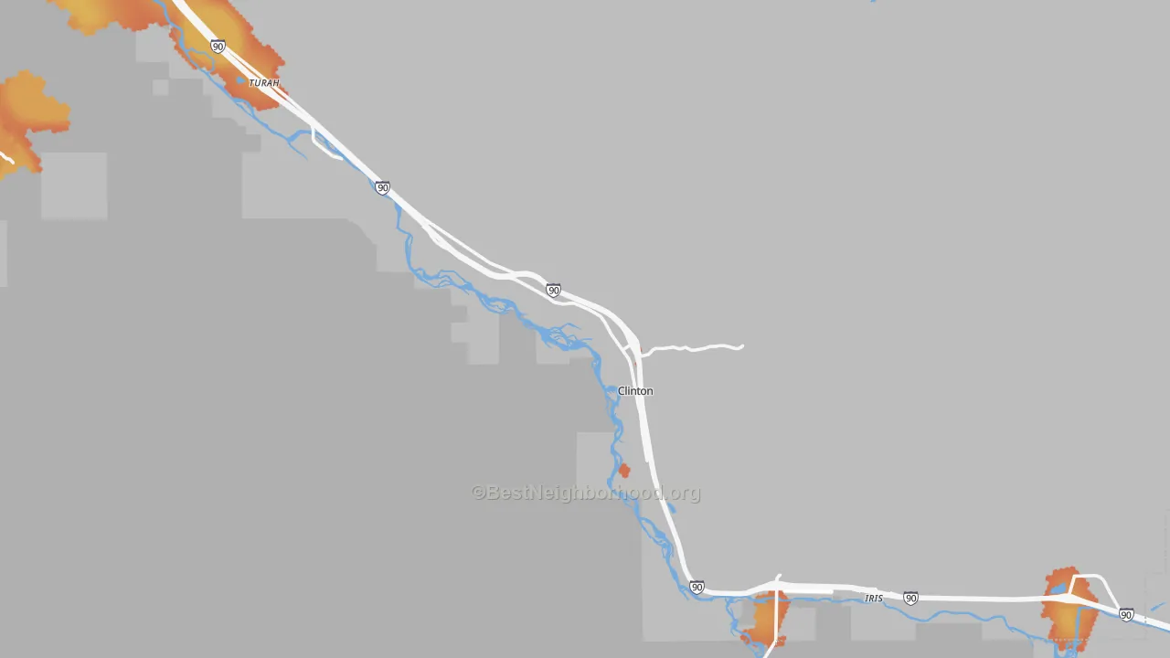 Bike Grade map of Clinton, MT