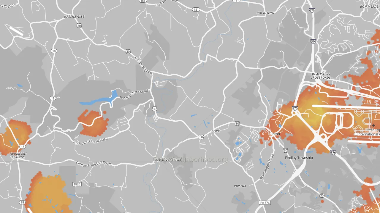 Bike Grade map of Clinton, PA