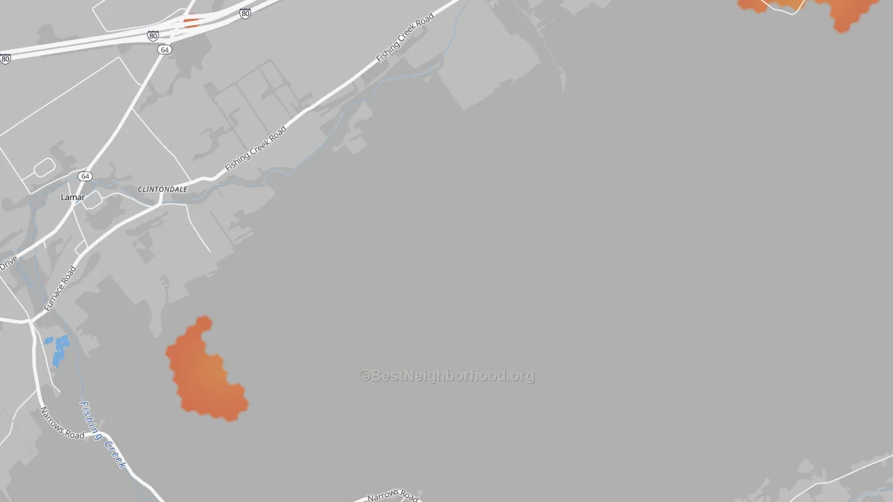 Bike Grade map of Clintondale, PA