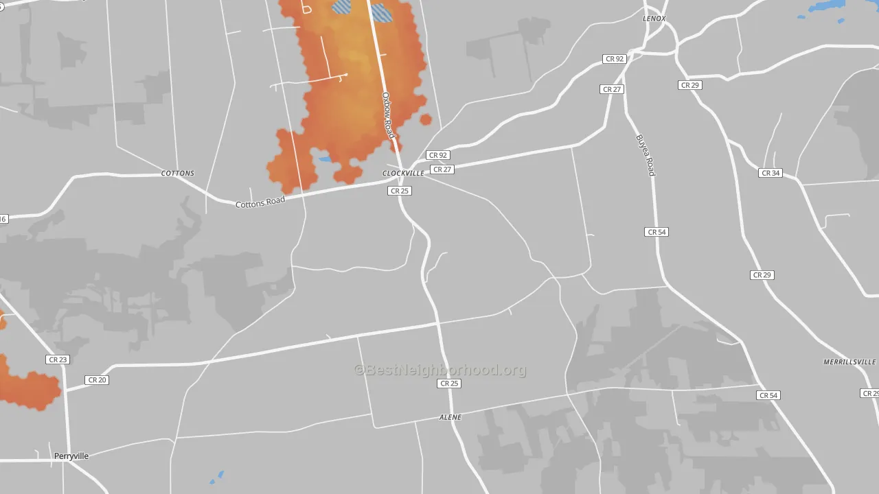 Bike Grade map of Clockville, NY