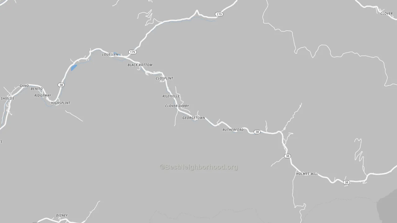 Bike Grade map of Closplint, KY