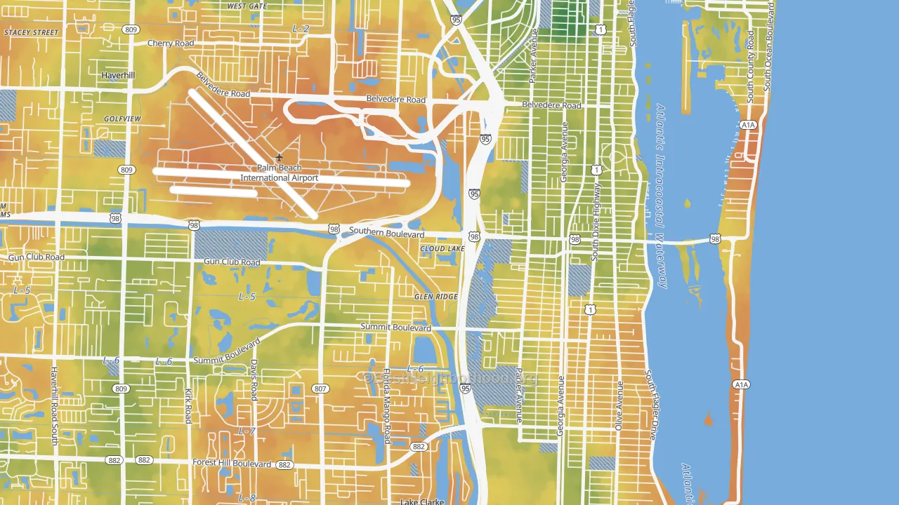Bike Grade map of Cloud Lake, FL
