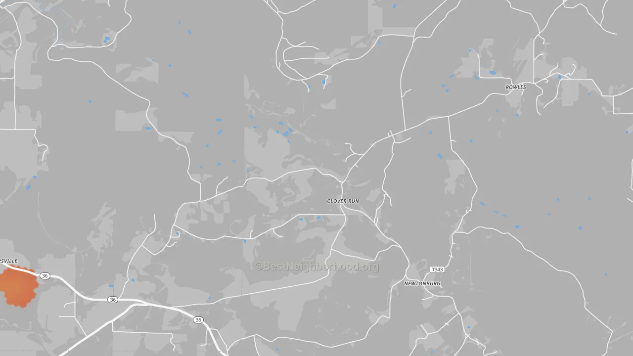 Bike Grade map of Clover Run, PA