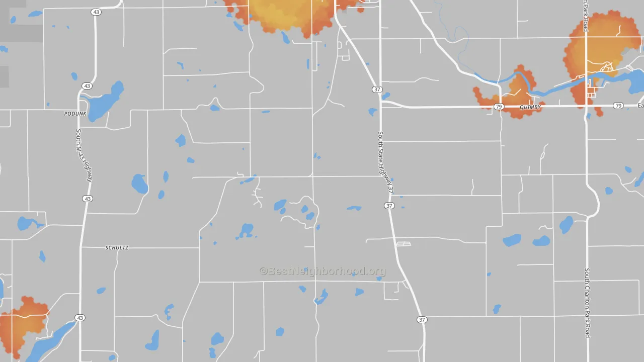 Bike Grade map of Cloverdale, MI