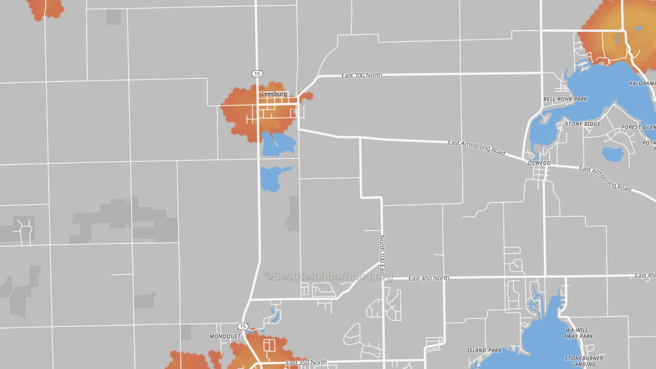 Bike Grade map of Clunette, IN