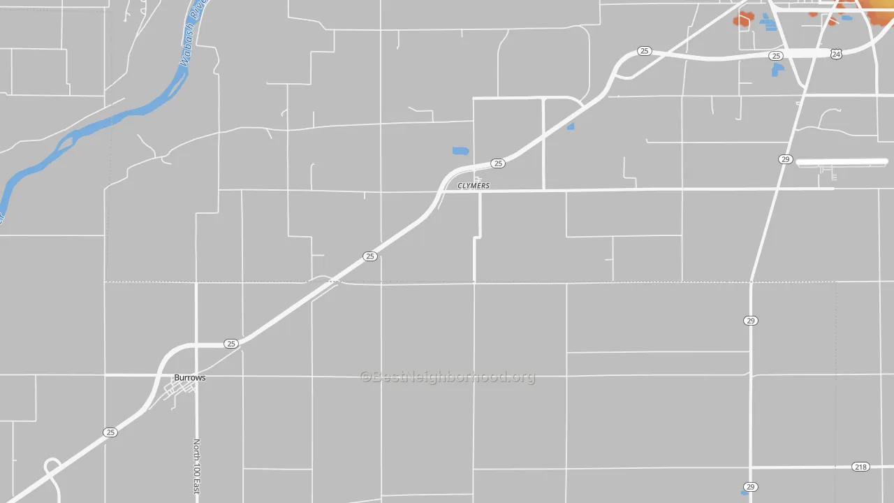 Bike Grade map of Clymers, IN