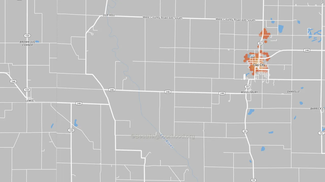 Bike Grade map of Coalmont, IN