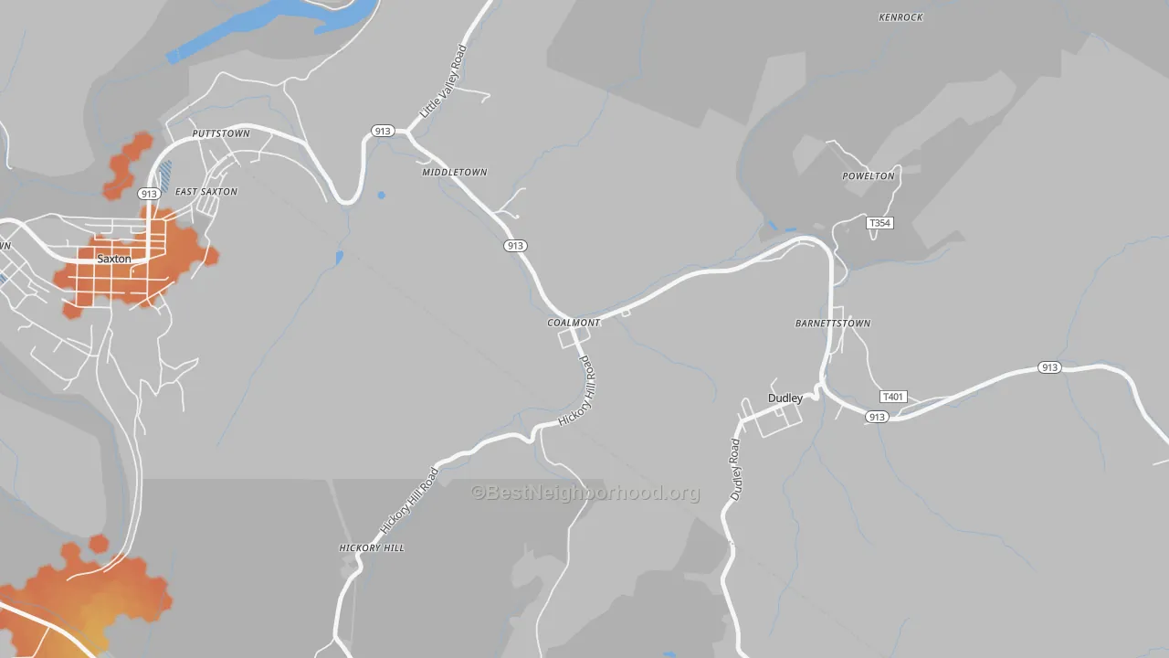 Bike Grade map of Coalmont, PA