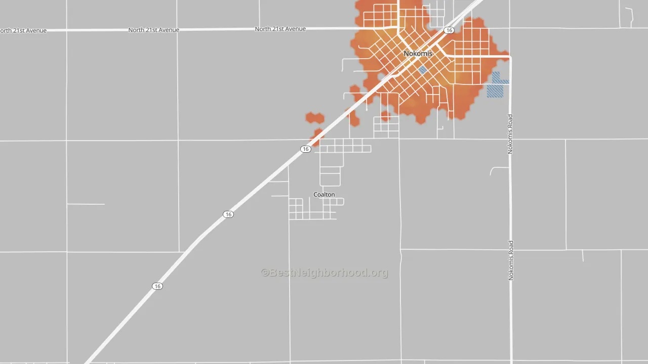 Bike Grade map of Coalton, IL
