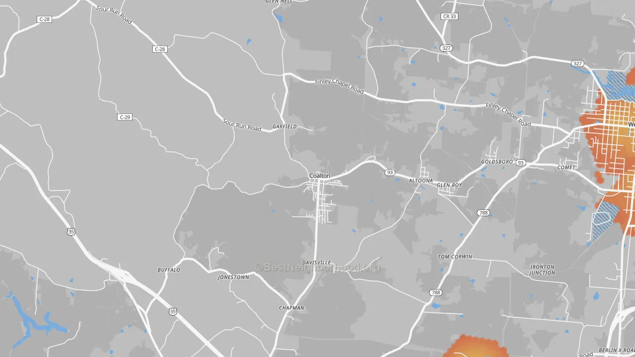 Bike Grade map of Coalton, OH