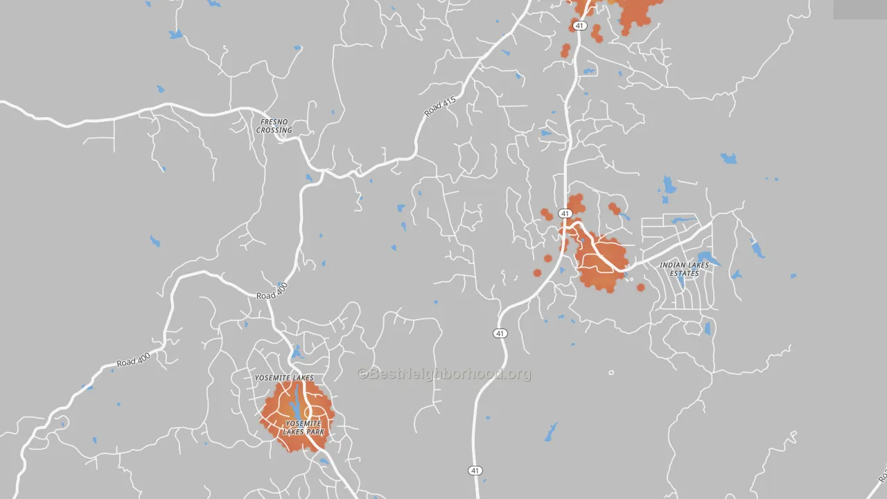 Bike Grade map of Coarsegold, CA