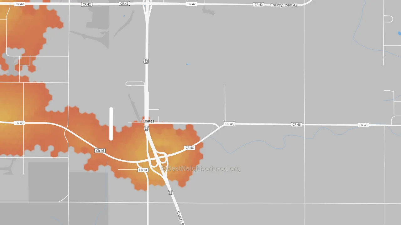 Bike Grade map of Coates, MN