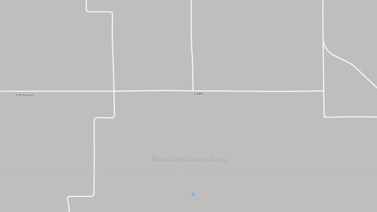 Bike Grade map of Coats, KS