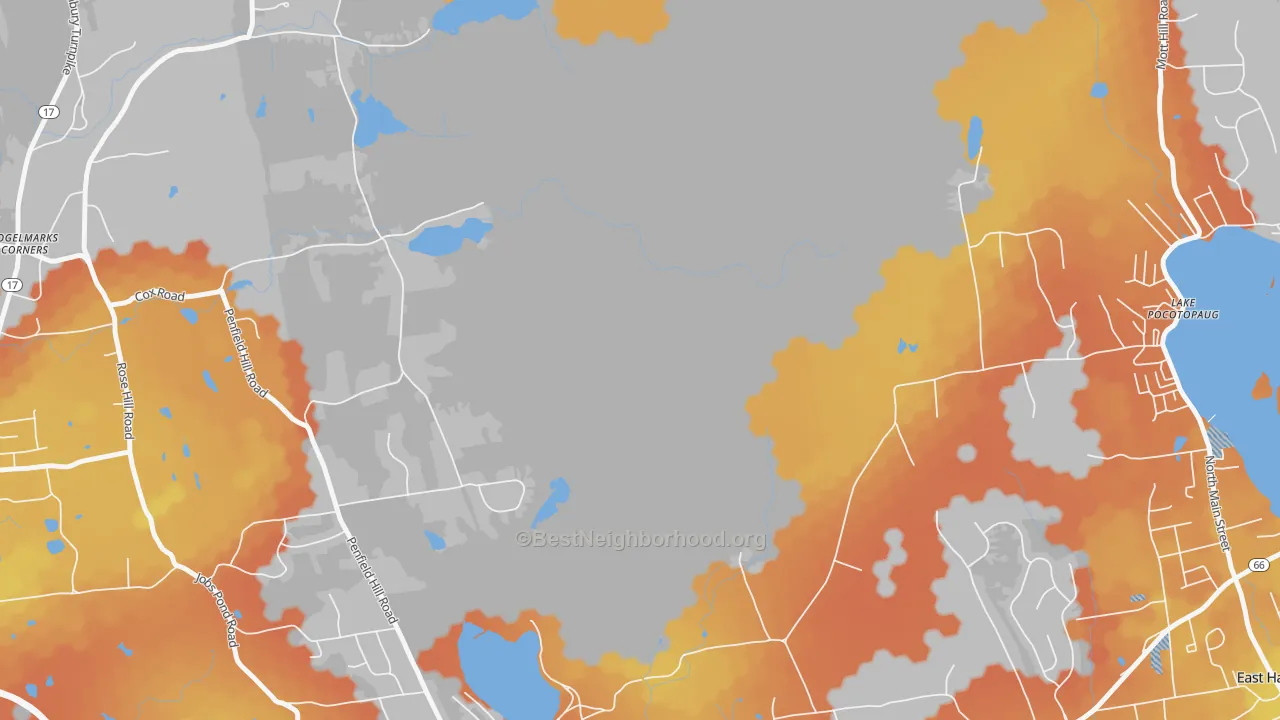 Bike Grade map of Cobalt, CT