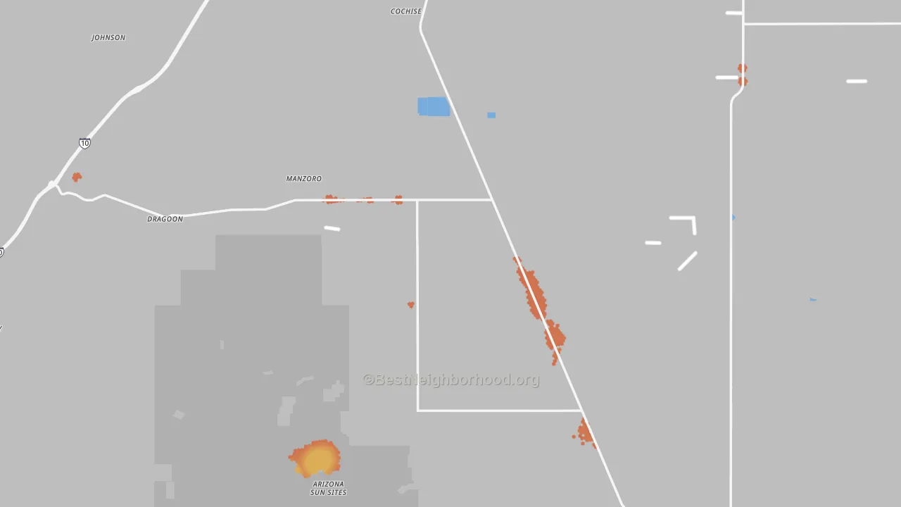 Bike Grade map of Cochise, AZ