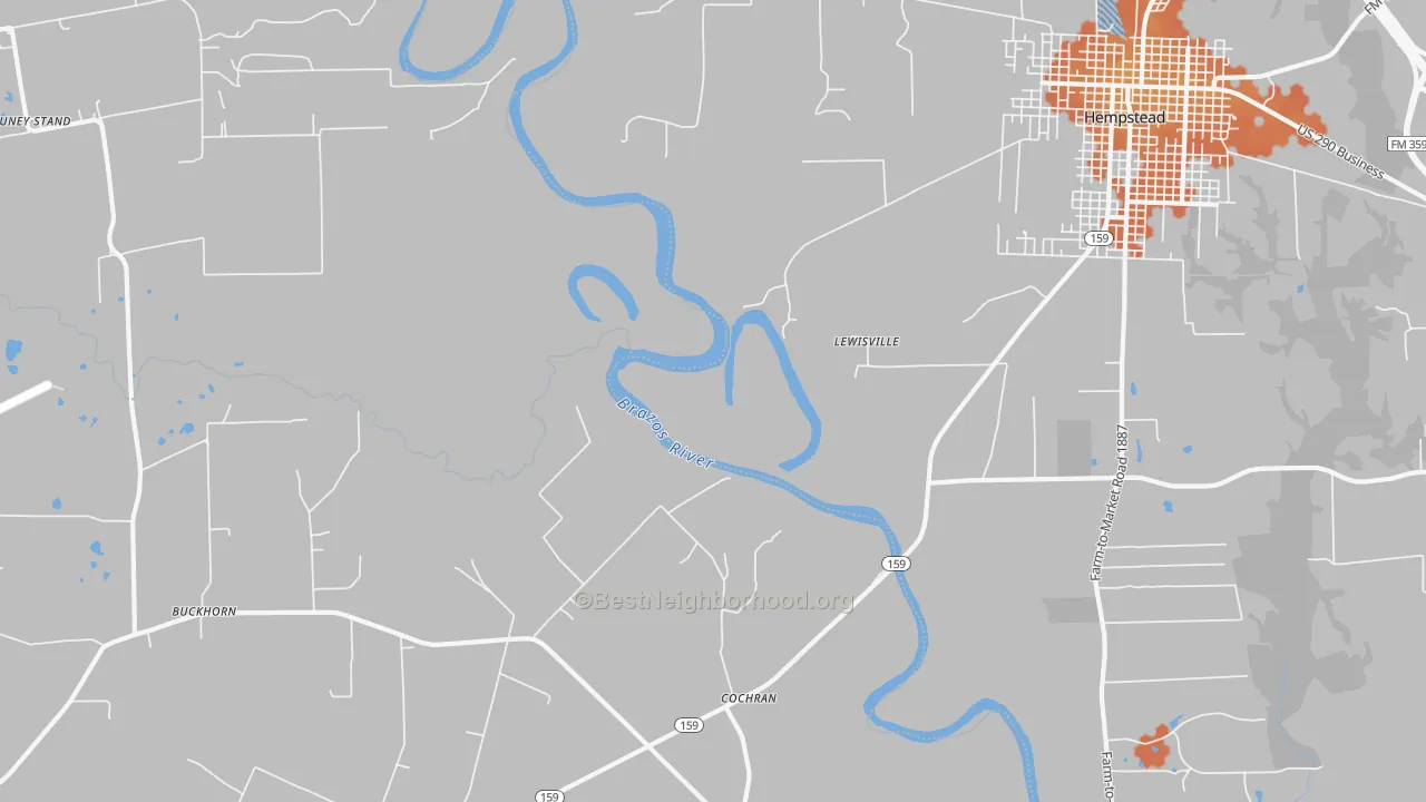 Bike Grade map of Cochran, TX