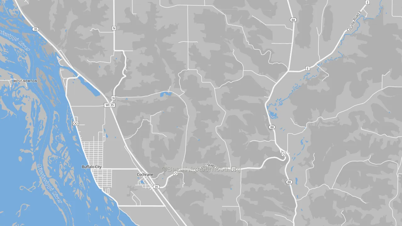 Bike Grade map of Cochrane, WI