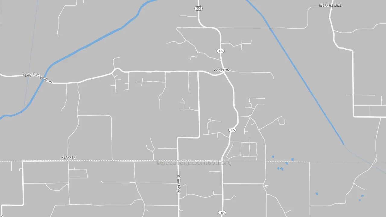 Bike Grade map of Cockrum, MS