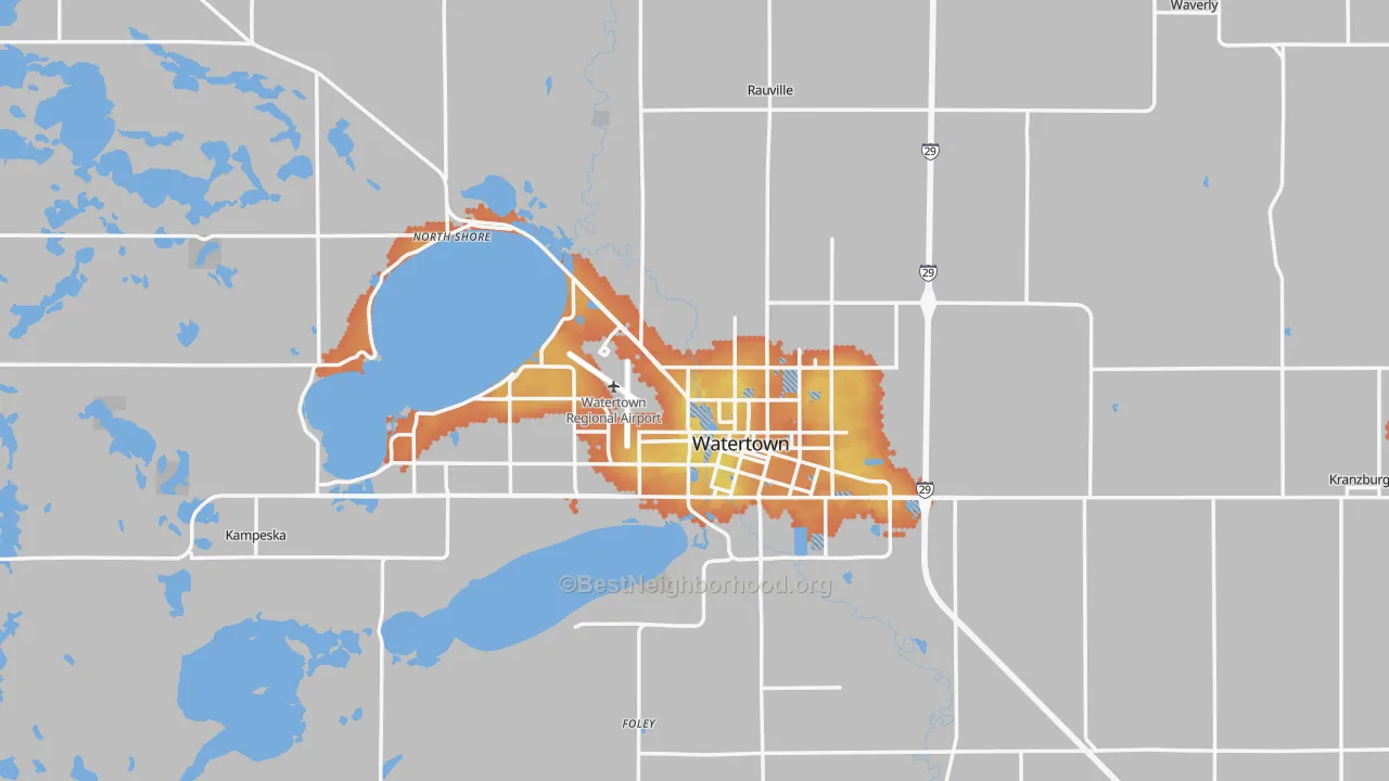 Bike Grade map of Codington County, SD