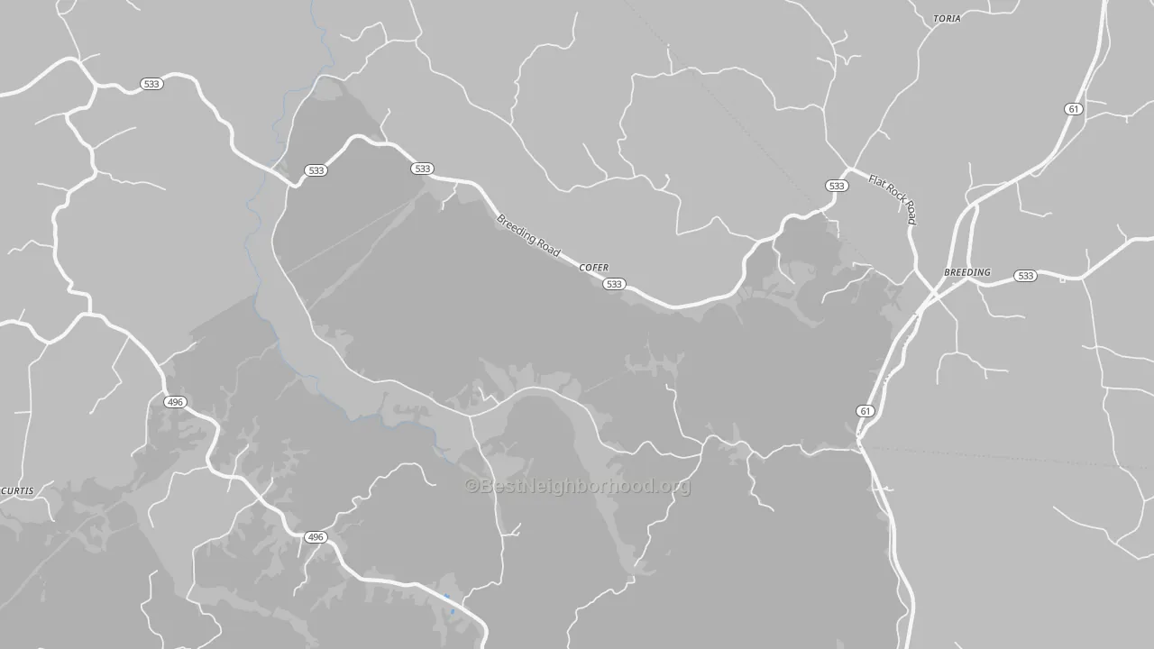 Bike Grade map of Cofer, KY